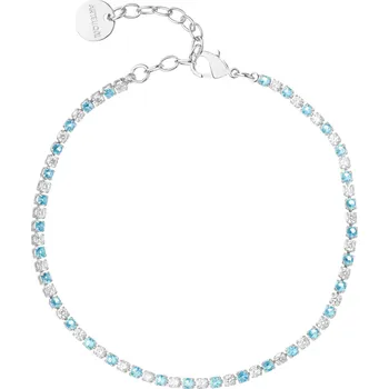 Náramek Rhodiovaný náramek z mosazi se zirkony - AR540-8144