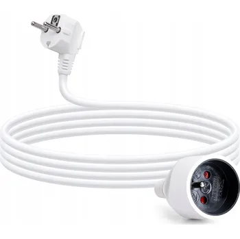 Prodlužovací kabel PRODLUŽOVACÍ KABEL 1 ZÁSUVKA S UZEMNĚNÍM 2M BÍLÝ AIGOSTAR