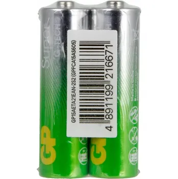 Článková baterie 2x Alkalická baterie R6 AA GP SUPER 1,5V, tužková baterie