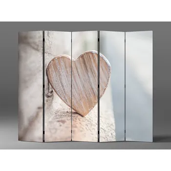 Paraván Paraván dřevěné srdce Rozměr: 225 x 180 cm