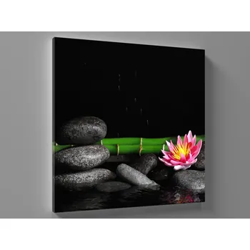Obraz Obraz zen kameny a lotosový květ Rozměr: 40 x 40 cm