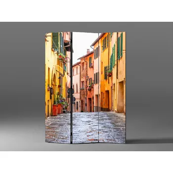 Paraván 3D paraván ulice v toskánsku Rozměr: 135 x 180 cm