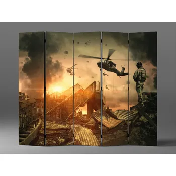Paraván Paraván vojáci a helikoptéry Rozměr: 225 x 180 cm