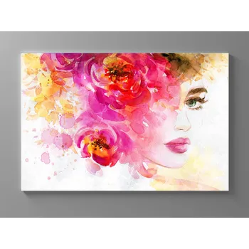 Obraz Obraz žena a květy Rozměr: 60 x 40 cm