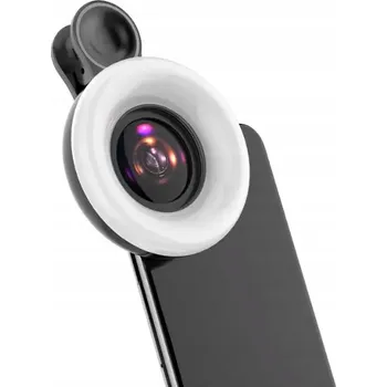 Kruhové světlo na focení mobilem | LED | makro | LQ-190 ČERNÁ