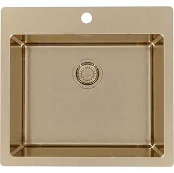 Granitový dřez Jednokomorový dřez Alveus Pure Up ocel bronzový