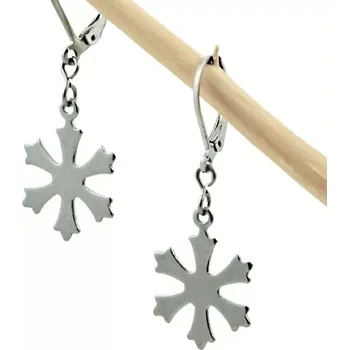 Náušnice Náušnice Sněhové vločky s magnezitem