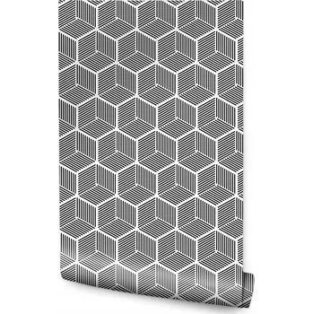 Tapeta Tapeta do obýváku – Abstraktní geometrický 3D vzor