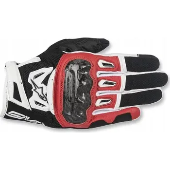 Moto rukavice Rukavice Alpinestars SMX-2 Air Carbon červené/černé/bílé vel. M