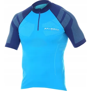 cyklistický dres Brubeck Cyklistický dres unisex s krátkým rukávem a zipem, azurově/modrý, XS