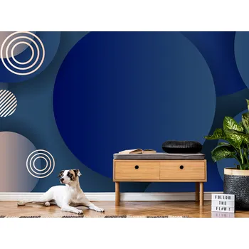 Tapeta Tapeta modré kruhy se stíny