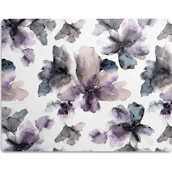 Miska pro psa Podložka pod misku pro psa kočku Tmavé květy 90x60 cm