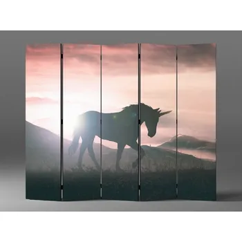 Paraván Paraván jednorožec v západu slunce Rozměr: 225 x 180 cm
