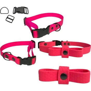 Obojek pro psa OBROŽA S MAŠLÍ PRO MALÉ PSY MĚKKÁ VODĚODOLNÁ BIOTHANE HEXA M