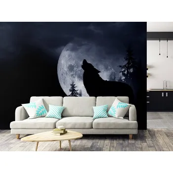 Tapeta Tapeta vlk v úplňku