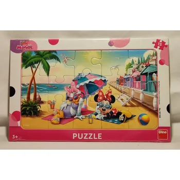 Dětské zboží DINO Puzzle Minnie a Daisy na pláži 15 dílků