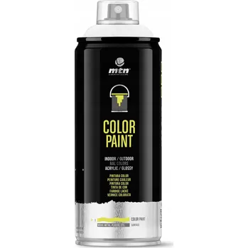 Barva ve spreji MTN MONTANA PRO AKRYL 400 ml BÍLÁ LESKLÁ RAL 9010