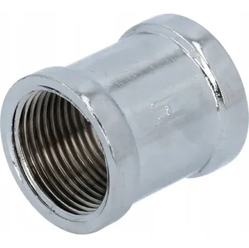 Instalatérský materiál Poniklovaná spojka nátrubek 3/4'' VNITŘNÍ ZÁVIT mosaz pro vodovodní potrubí