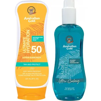 Přípravek na opalování Australian Gold Opalovací mléko SPF50 + Chladivý gel s Aloe Vera