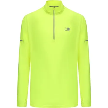 Pánská mikina Karrimor Long Sleeve quarter Zip Top Mens Fluo Yellow XS
