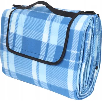 Pikniková deka PIKNIKOVÁ DEKA NA PLÁŽ, BIWAK 200x200 CM PODLOŽKA IZOLACE NEPROMOKAVÁ FLEECE
