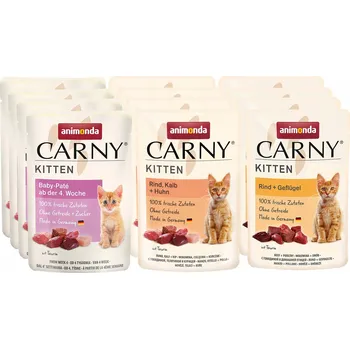 Krmivo pro kočku Animonda KOČKA Carny Kitten kapsička MIX všech 3 příchutí 12x85 g