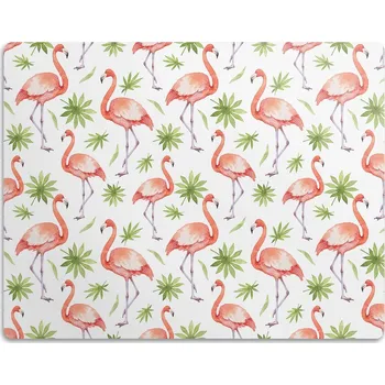 Miska pro psa Podložka do misky Plameňáci pro pro kočky a psy 45x35 cm