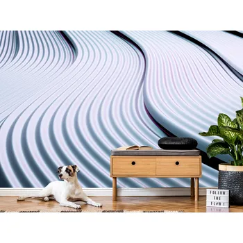 Tapeta 3D tapeta stříbrné vlny