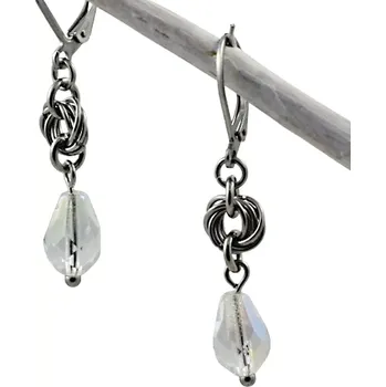 Náušnice Náušnice Čiré kapky s pokovem