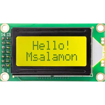 LCD displej alfanumerický 2x8 znaků zelený HD44780