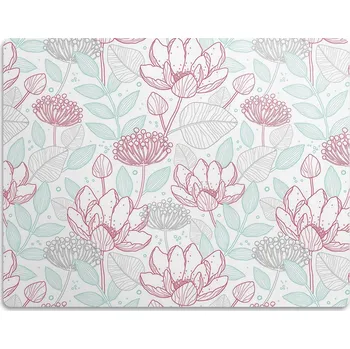 Miska pro psa Ochranná podložka pod misky pro psa - Obrys květu 45x35 cm