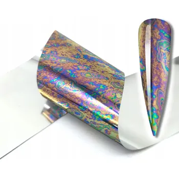 FÓLIE NA NEHTY TRANSFEROVÁ 100cm x 4cm EFEKT OLEJOVÉ SKVRNY