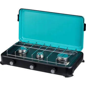 Turistický vařič PŘENOSNÝ PLYNOVÝ VAŘIČ SE 3 HOŘÁKY, UZAVÍRATELNÝ