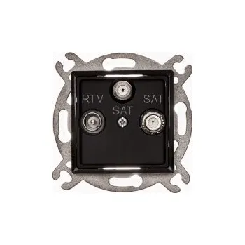 Elektrická zásuvka Anténní zásuvka nástěnná Polmark černá