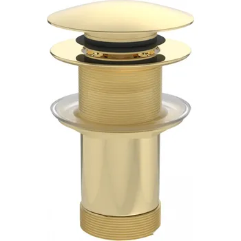 Sifon Umyvadlová výpusť click-clack mosaz/zlatá bez přepadu