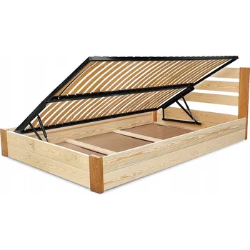 Postel Jednolůžková dřevěná postel Oaza Snu 120x210 cm borovice