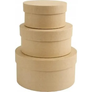 Obraz Kartonové krabice dpCraft kulaté 3 ks,