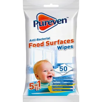 Vlhčený ubrousek Vlhčené ubrousky Pureven , vlhčené čisticí ubrousky, 0,2 l