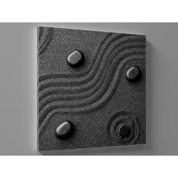 Obraz Obraz kameny v černém písku zen Rozměr: 60 x 60 cm