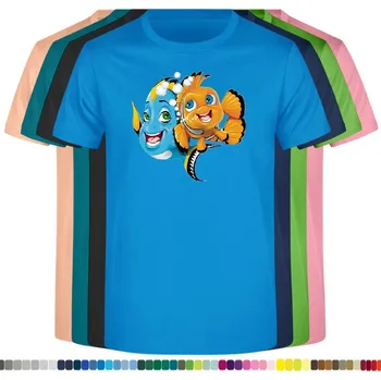 Dívčí tričko detske-levne-bavlnene-tricko-potisk-Dory-Nemo Barva: Azure - azurově modrá, velikost: 116