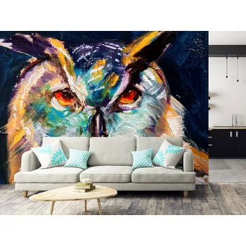 Tapeta Tapeta malba barevná sova