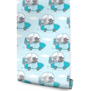 Fototapeta Tapeta pro děti - Medvídci a Vlci /178666968