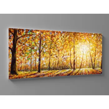 Obraz XXL obraz malba podzimního lesa Rozměr: 200 x 100 cm