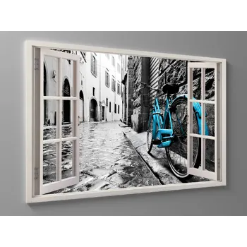 Obraz Obraz retro modré kolo Rozměr: 90 x 60 cm