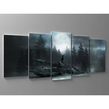 Obraz Obraz Jelen v temném lese Rozměr: 100 x 45 cm