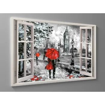 Obraz Obraz okno milenci v londýně Rozměr: 90 x 60 cm