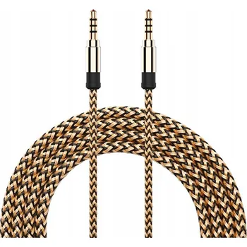 Audio kabel Kabel Black Stork PLS-AUX002GOLD minijack 3,5 mm - minijack 3,5 mm, délka 1,5 m