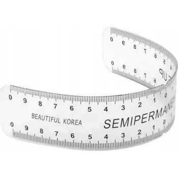 Make-up Elastické plastové pravítko/měřítko na obočí pro semipermanentní make-up