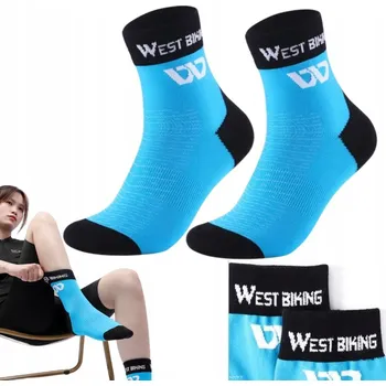 Pánské ponožky Cyklistické Ponožky West Biking univerzální modré