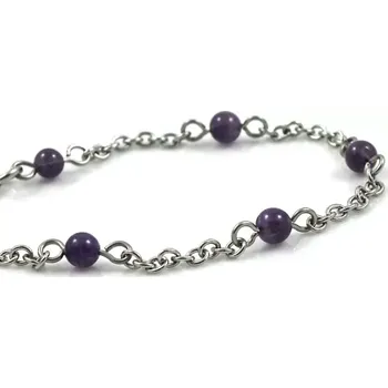Náramek Náramek Řetízkový s ametystem